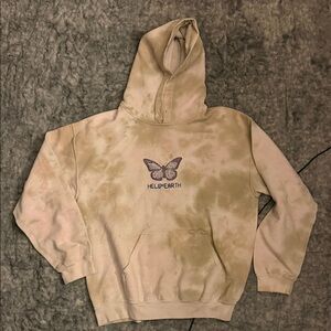 Obey Tie-Dye Hoodie with Butterfly Graphic size M